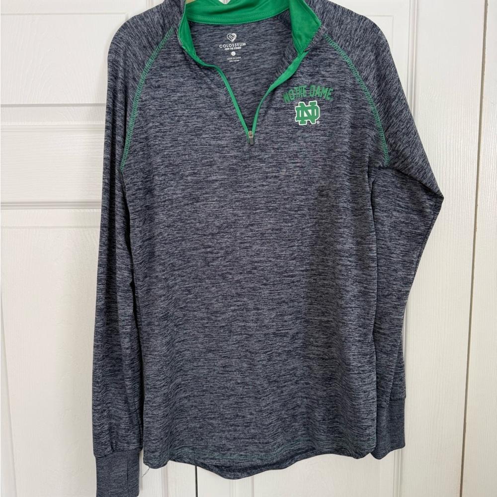 University of Notre Dame Irish Blue & Green Quarter-Zip Sweatshirt